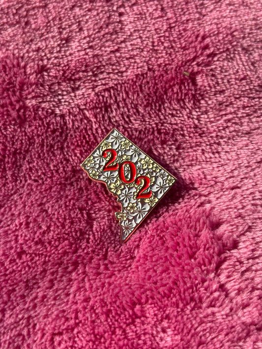 '202' Cherry Blossom DC Enamel Pin