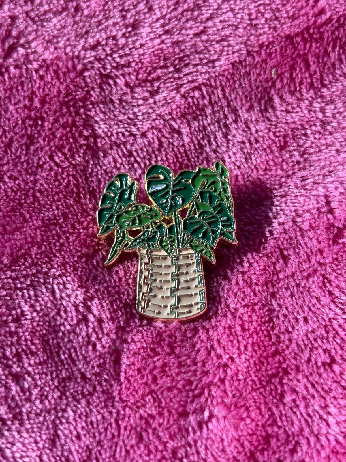 Queen Monstera Enamel Pin