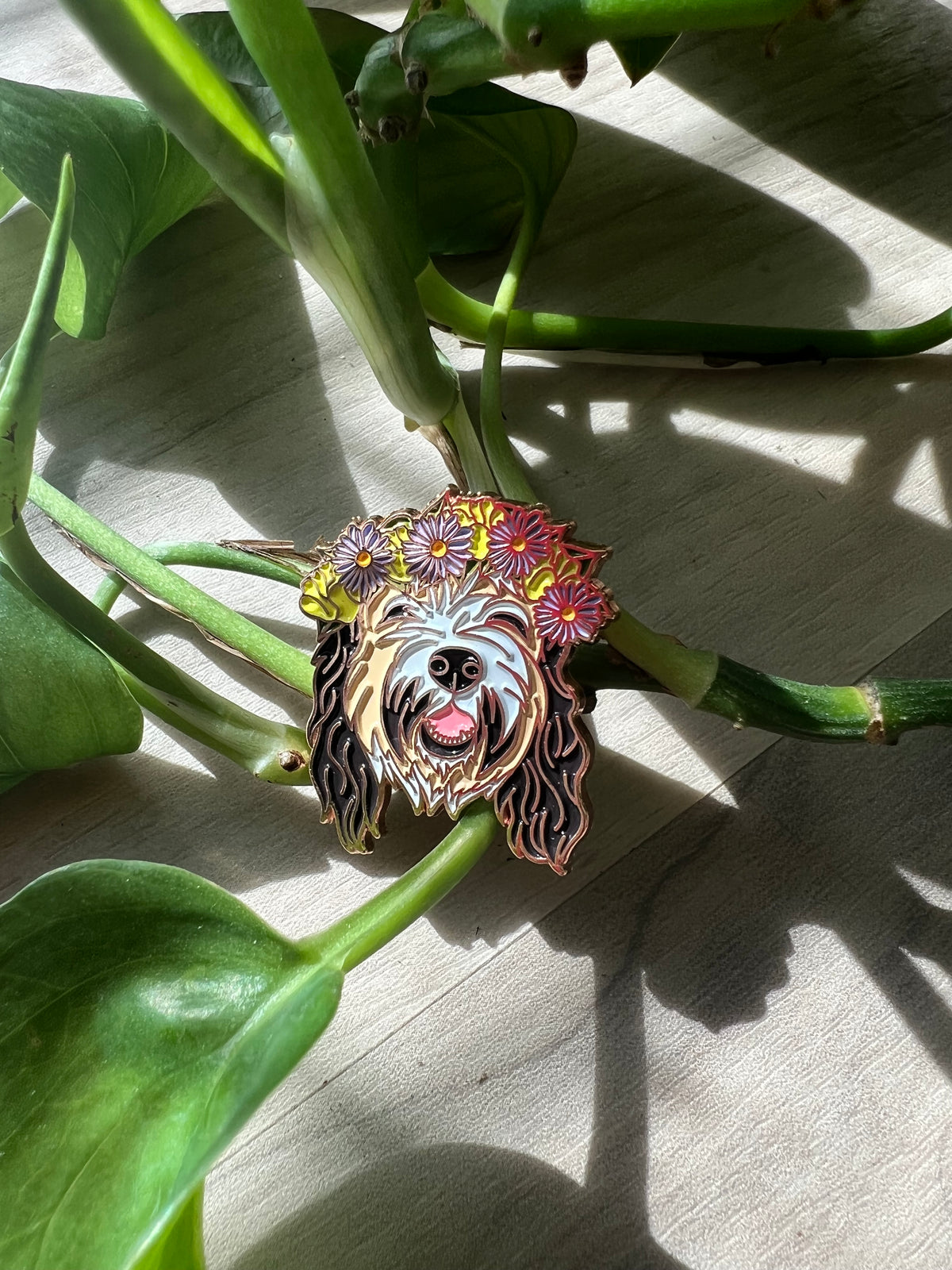 Aster & Flowers Enamel Pin